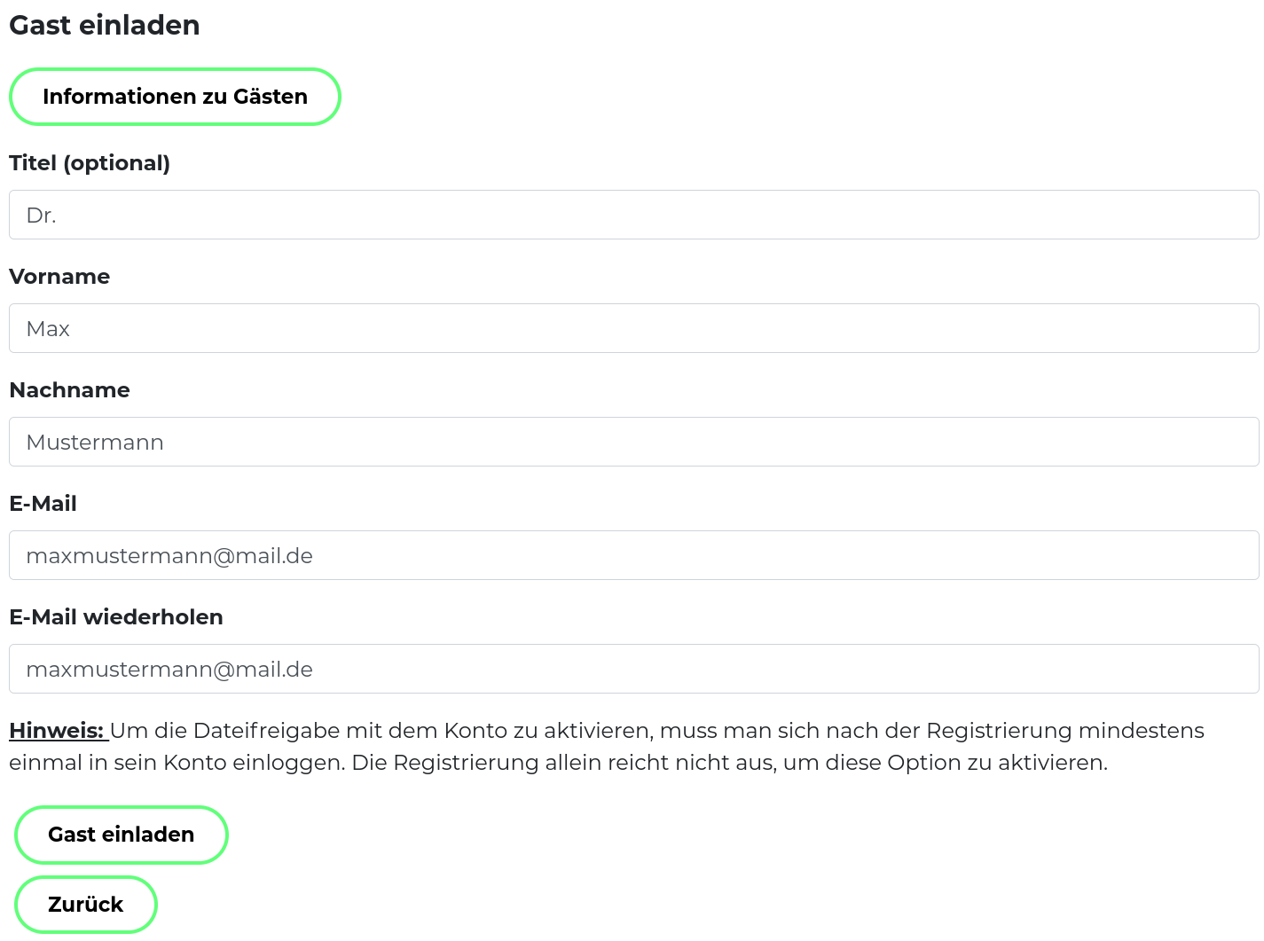 mysciebo Projektboxverwaltung