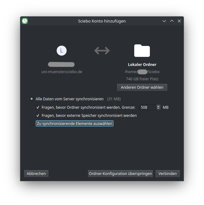 Browser wird geöffnet